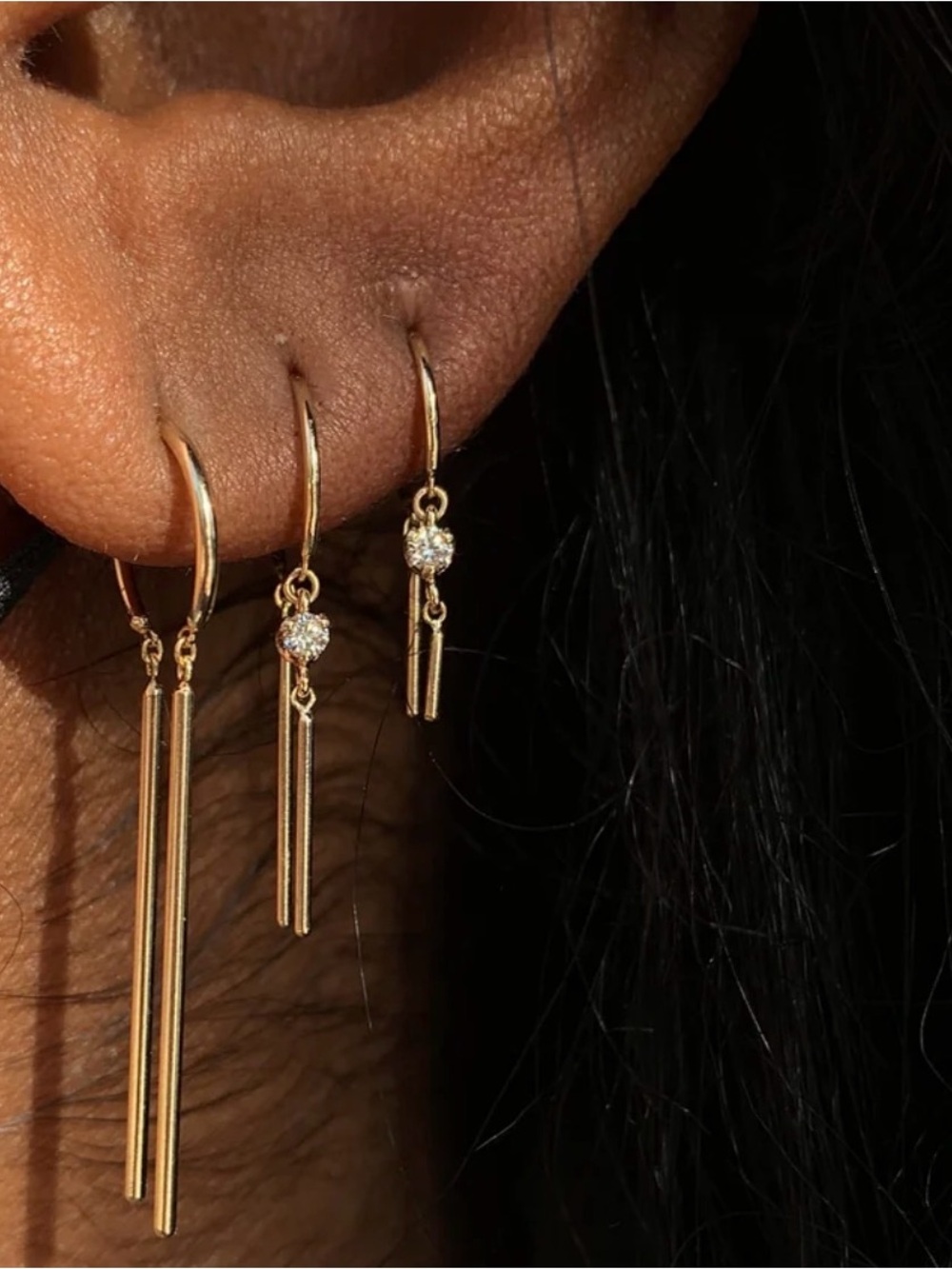 Fiat Lux baby hoop chime earrings!! PAIR